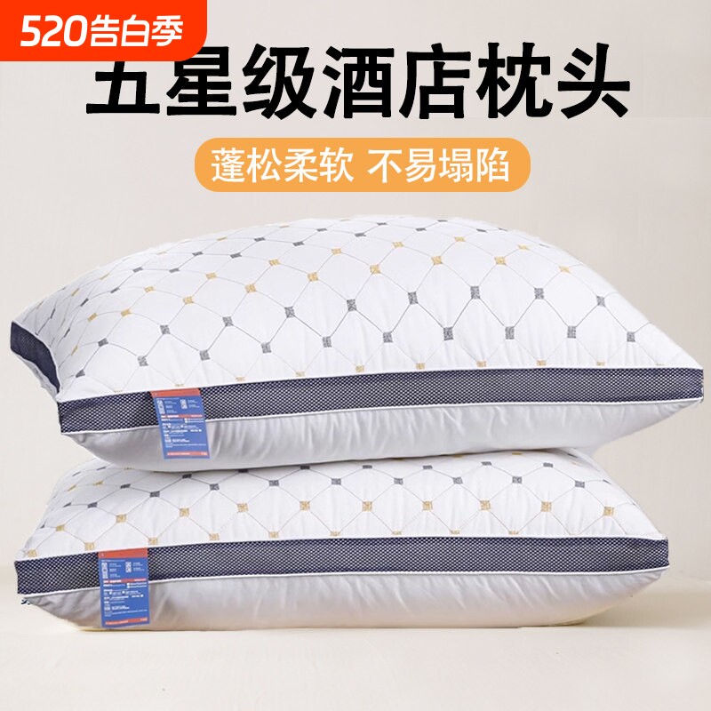 枕头套和枕芯一套成人家用一对装护颈椎助睡眠五星级酒店专用整头