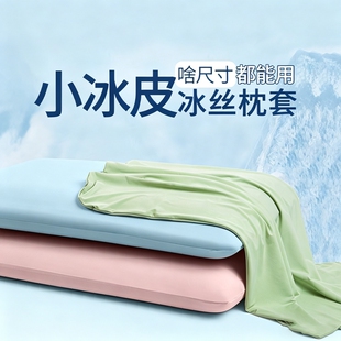 夏季冰丝枕头套凉感枕套一对装夏天专用单个2026新款记忆儿童枕套