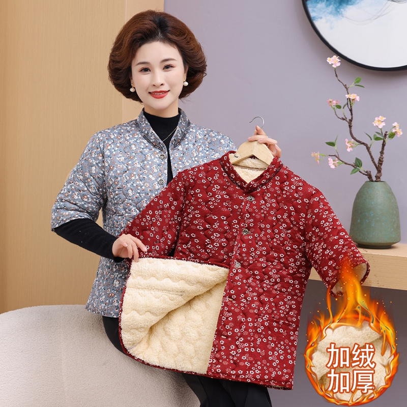 秋冬季中老年女士棉衣棉袄