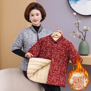 棉袄 保暖马夹坎肩马甲背心女款 秋冬季 中老年女士棉衣妈妈驼绒半袖