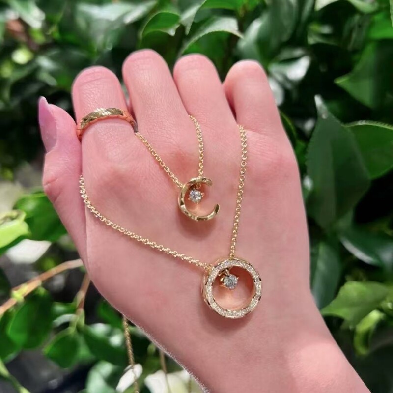 水冰月小金豆jennie同款项链小香风镀玫瑰金coco锁骨链闺蜜