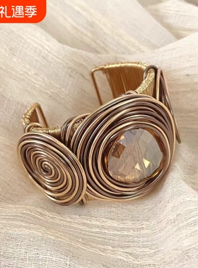 Vintage古着 Gemstone winding手镯