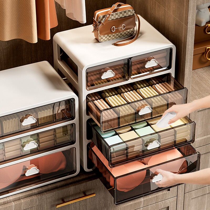 内衣内裤收纳盒袜子三合一神器家用贴身衣物分格抽屉式整理储物盒