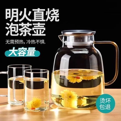 玻璃耐高温大容量冷水壶明火可烧