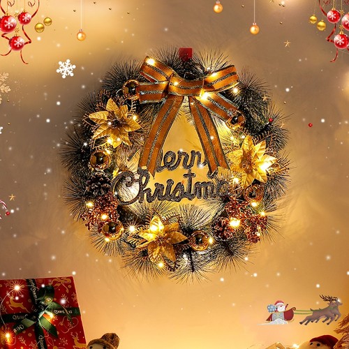 圣诞节装饰品花环christmas挂件花圈室内场景布置门挂饰拍照道具