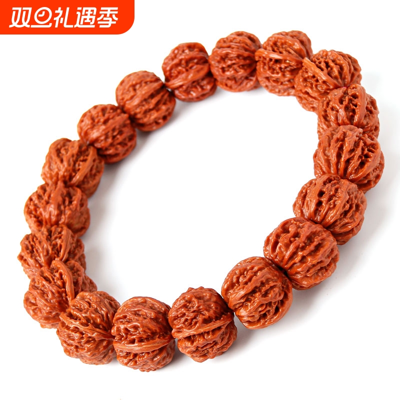 2025京八棱核桃手串男士文玩佛珠手持把件盘玩小秋子天然灯笼包浆