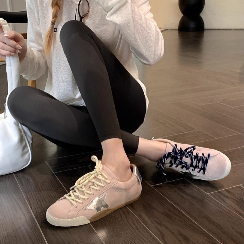 复古做旧星星脏脏鞋厚底休闲小白鞋女2025新款拼色系带德训鞋板鞋,女鞋,德训鞋,淘宝优惠券,粉丝福利购,淘宝优惠卷