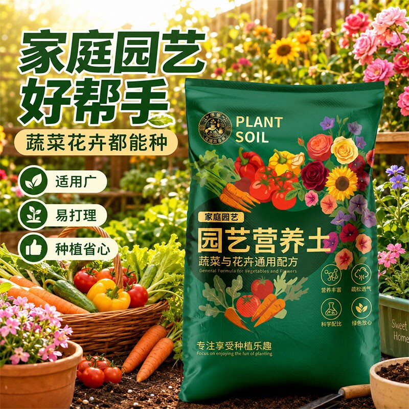 通用营养土种菜养花专用有机土图片