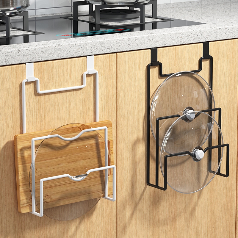 锅盖架厨房柜门上壁挂式置物挂钩