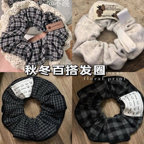韩系兔毛蝴蝶结发圈|万人加购