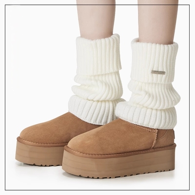 韩系针织保暖小腿堆堆袜套
