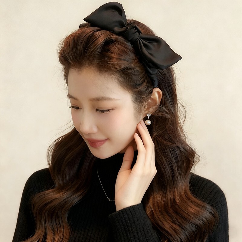 蝴蝶结发箍女高颅顶2025新款日常外戴秋冬发带洗脸头箍压发卡头饰