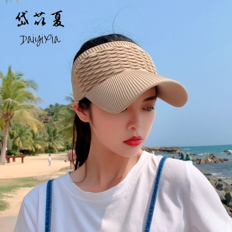 春夏无顶遮阳骑行车女士跑步专用帽子空顶帽户外太阳帽运动防晒帽