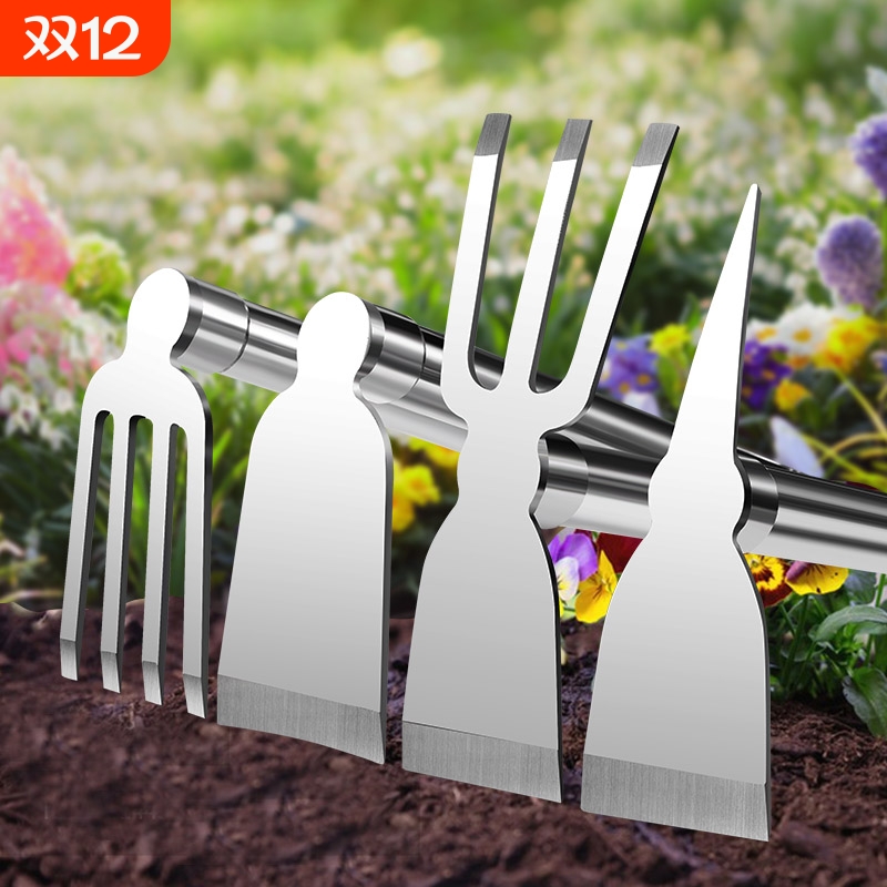 不锈钢小锄头家用种菜小铲子铁锹