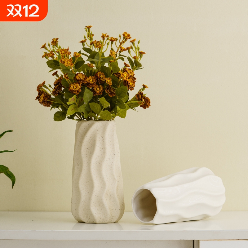 侘寂风陶瓷花瓶客厅摆件