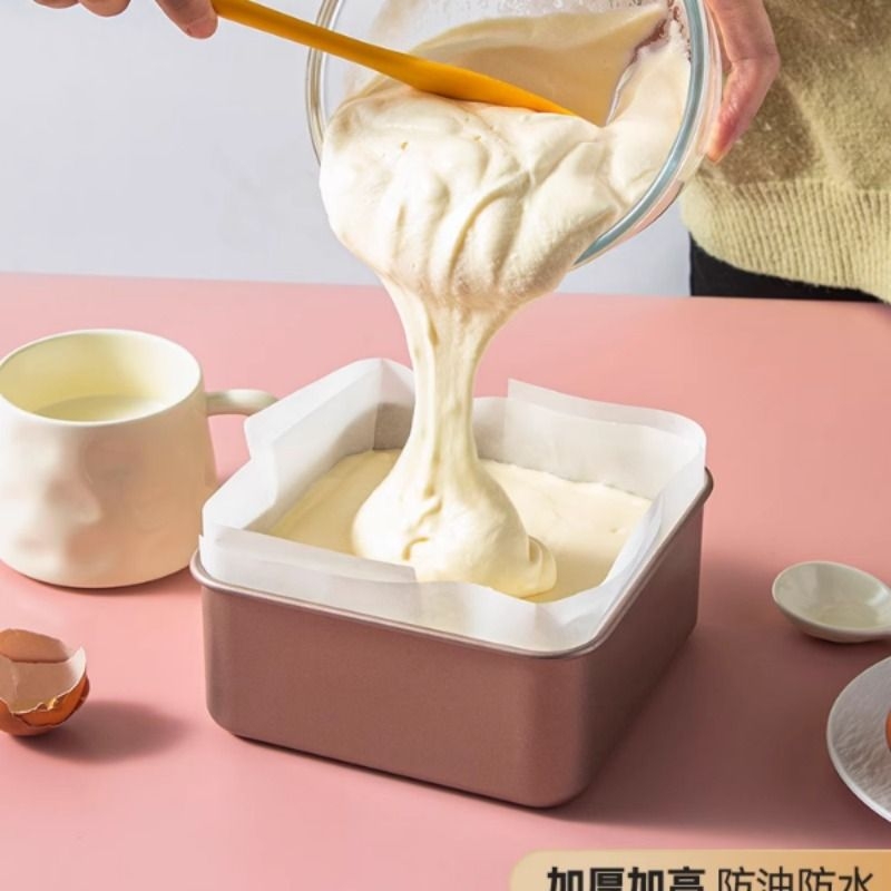 烘焙油纸古早蛋糕模具家用专用油布方形烤箱烤盘6寸吸油垫纸8免裁