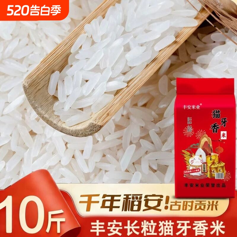 南方大米10斤新米长粒香米晚稻20斤煲仔饭金丝苗米家用猫牙米业