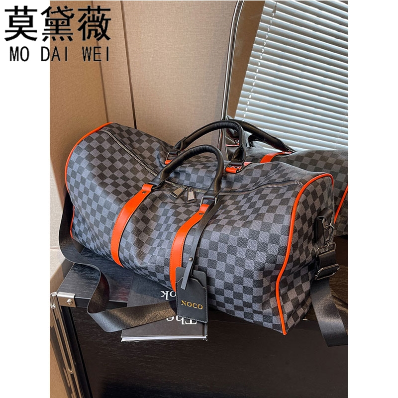 莫黛薇大容量防水PU收纳包女商务出差旅游行李包运动健身包男提包