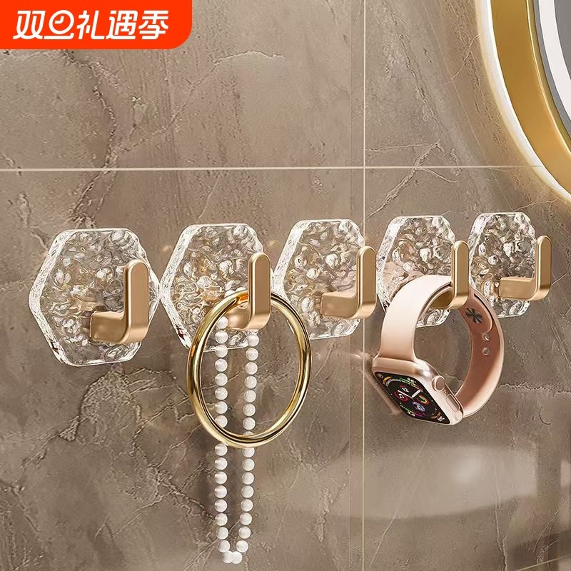 强力高档挂钩粘钩免打孔创意亚克力门后无痕卫生间浴室贴宿舍自粘