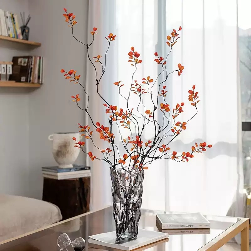 日式秋枫叶仿真花假花仿生绿植摆件客厅餐桌干枝干花插花装饰花艺