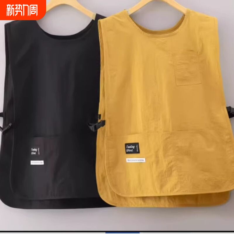 围裙厨房家用马甲做饭防水防油餐饮围腰坎肩可调节男女通用工作服