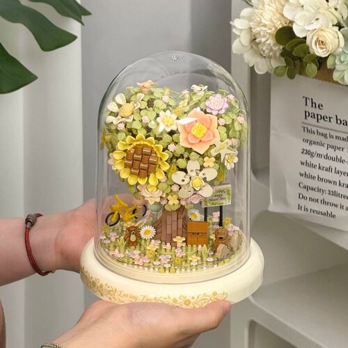 【亏本冲】永生积木花模型拼装
