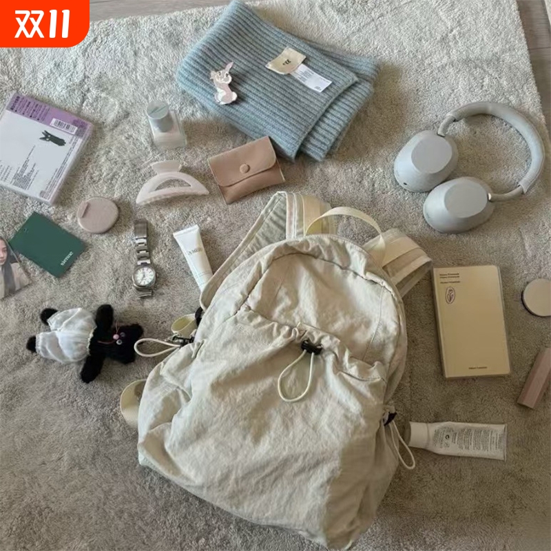 伊布古奇旅游轻便男双肩包新款韩版休闲防水背包女高中生旅行书包