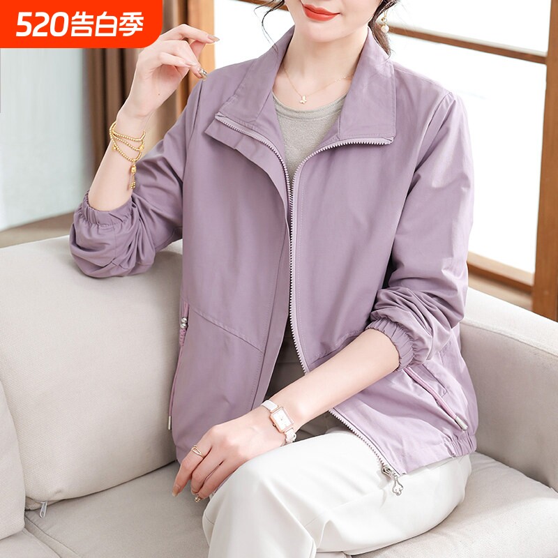 母亲节妈妈春装外套休闲洋气2026新款中老年人春秋轻薄百搭上衣女