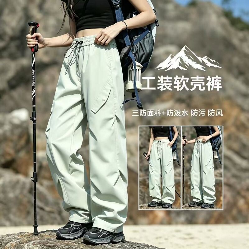 防风防水冲锋裤三合一男女款2026年新款登山滑雪秋冬徒步工装裤子