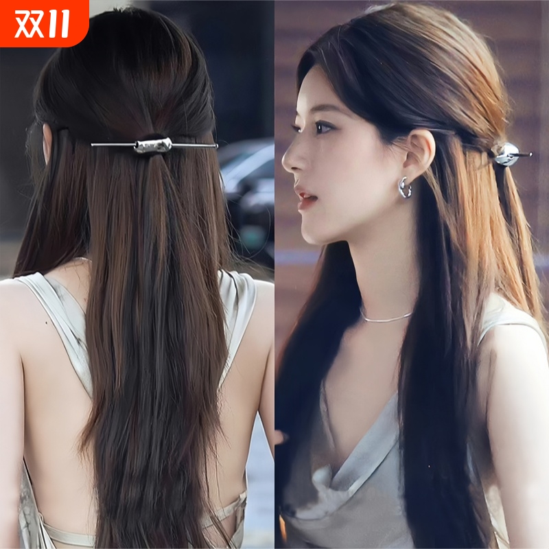 许我耀眼许妍赵露思同款新中式月牙发簪2025新款高端簪子发钗发饰