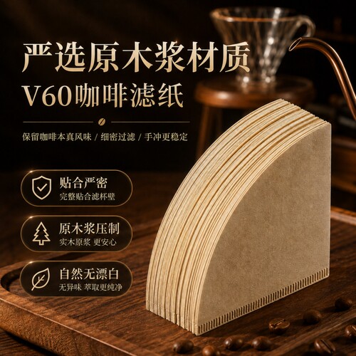 咖啡滤纸扇形过滤纸v60