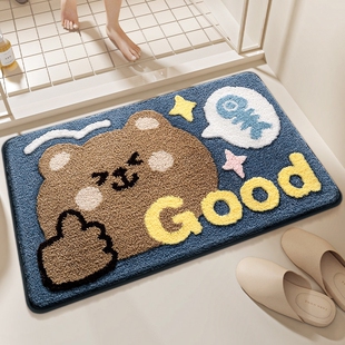 卫生间地垫吸水浴室防滑脚垫家用厕所门口垫子洗手间地毯加厚速干