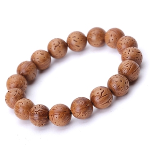 天然老桃核胡串手链女男款文玩把件手工打磨山正圆光珠脑纹山核桃