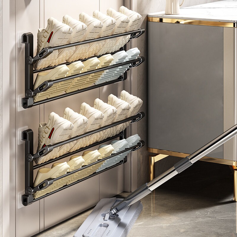 拖鞋架免打孔卫生间浴室厕所壁挂式置物架新款2026拖鞋沥水收纳架