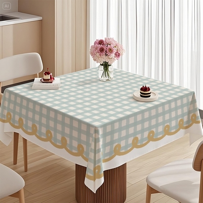 小清新方桌布防水防油免洗防烫pvc正方形餐桌布ins风家用茶几台布