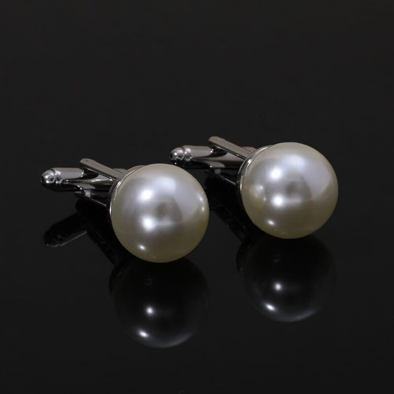 欧式男女士衬衣珍珠袖钉商务法式衬衫袖扣结婚用袖口装饰金属扣子