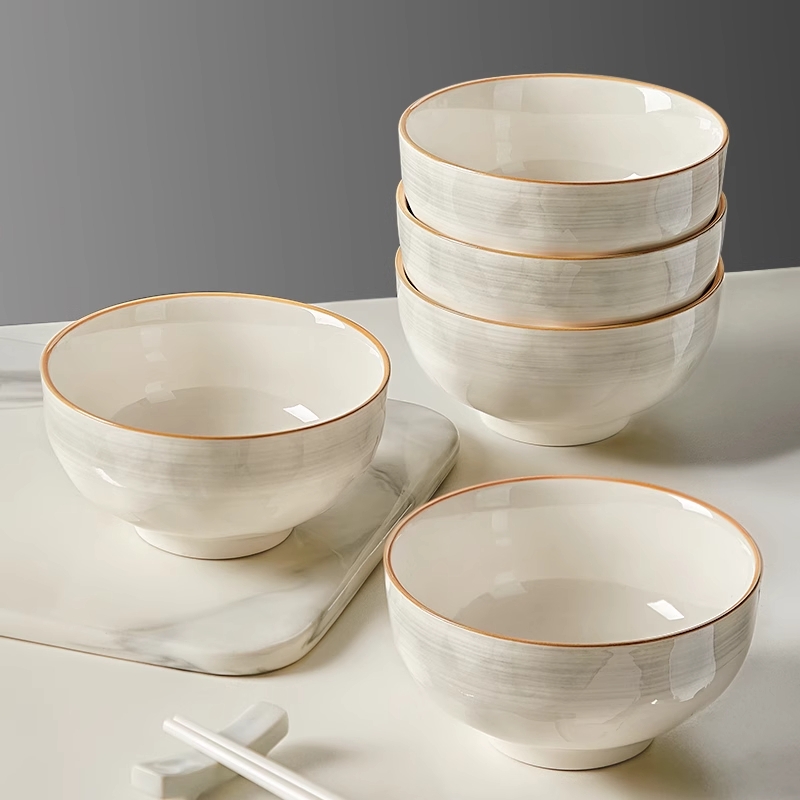 釉下彩陶瓷饭碗家用餐具轻奢