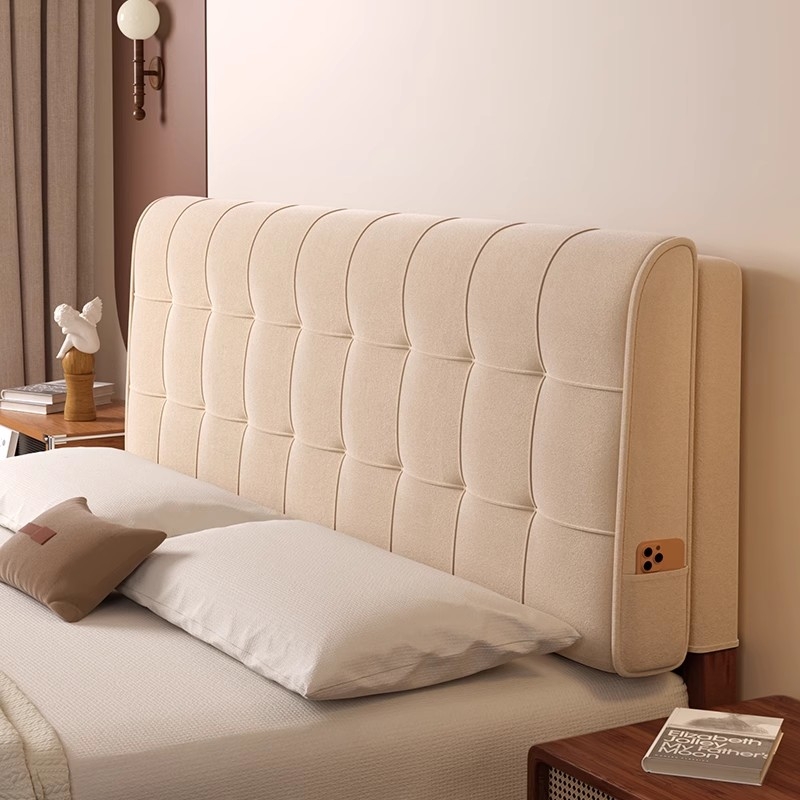 床头靠垫荷兰绒床头罩现代简约床头板软包双人大靠背垫可拆洗靠枕