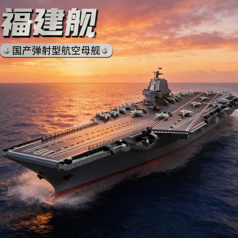 【新品】福建舰积木模型										