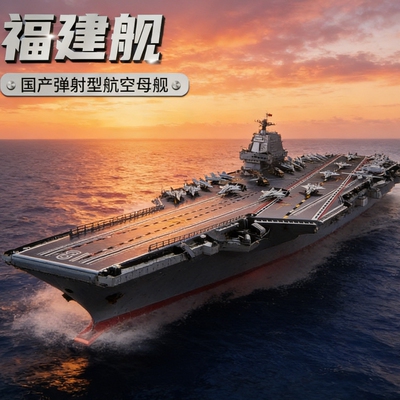 【新品】福建舰积木模型