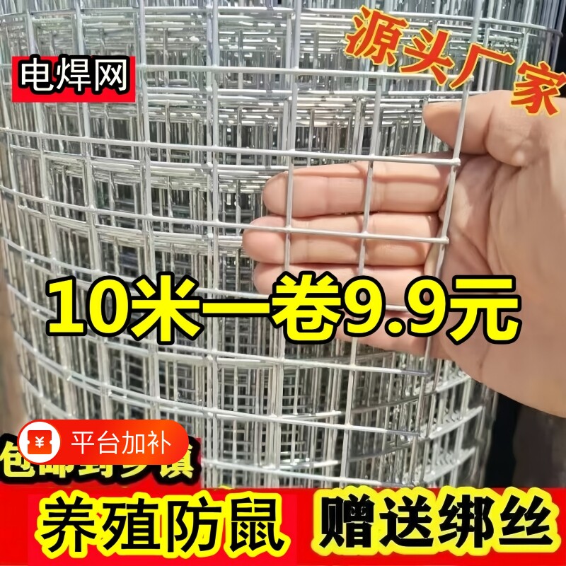 养殖鸡鸭鸟兔铁丝网钢丝网防护隔离网牛羊户外圈地栅栏防鼠护栏网