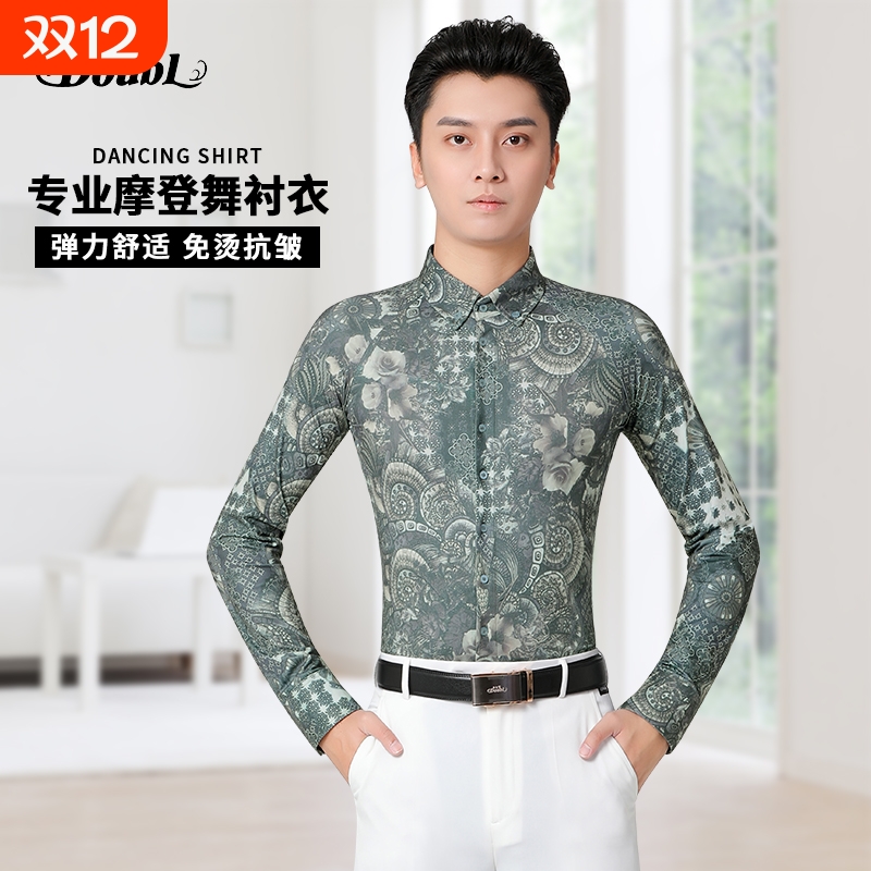 丹宝罗时尚印花男士舞服