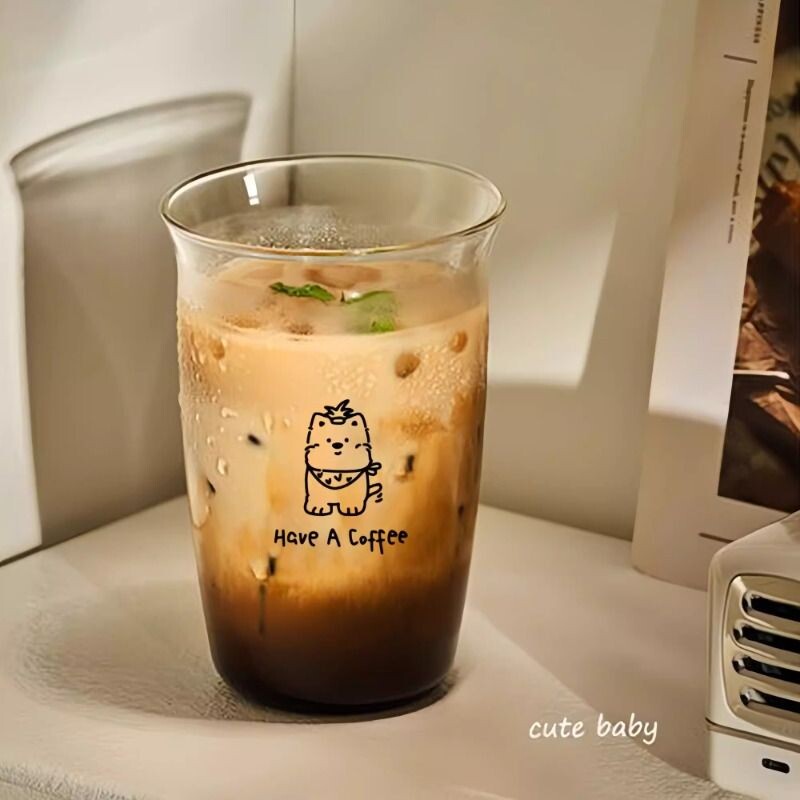 高硼硅玻璃杯家用耐高温水杯子2026新款女高颜值牛奶咖啡杯办公室