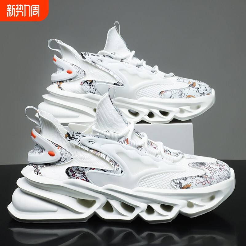 运动鞋男款春季刀锋椰子防滑网鞋耐磨青少年超轻跑步男鞋45大码46