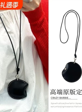 迷你蓝牙耳机零钱包复古钥匙包挂脖收纳包高级感ins新款项链毛衣