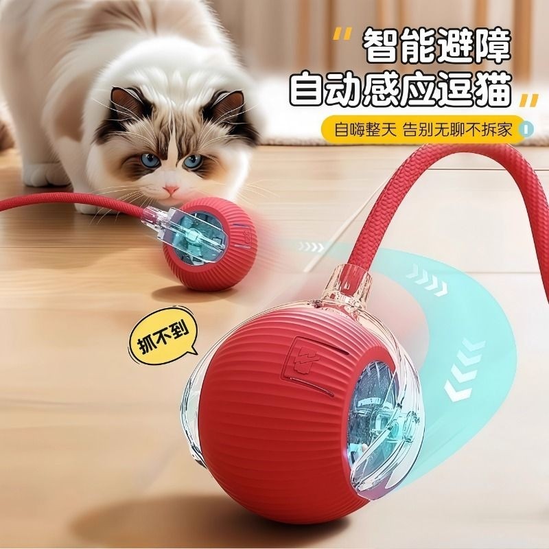 自动逗猫球猫咪玩具自嗨解闷智能逗猫棒消耗体力球电动猫神器耐咬