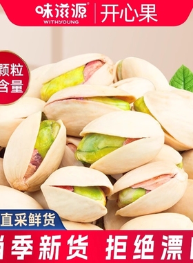 味滋源美国开心果500g坚果炒货特产无漂白干果健康休闲零食年货