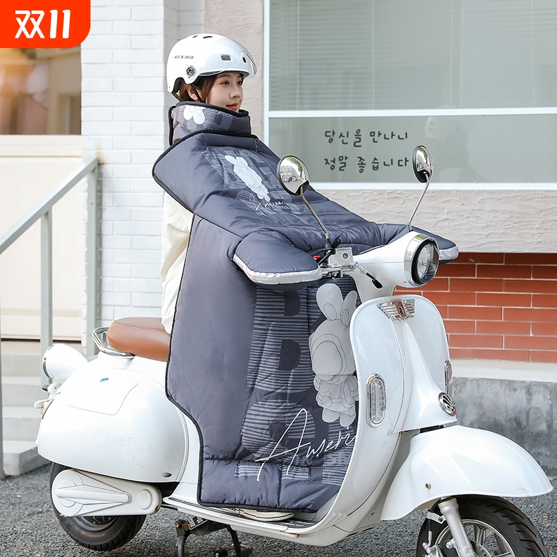 电动车挡风被冬季加绒加厚电瓶摩托车防水防风罩四季通用2025新款