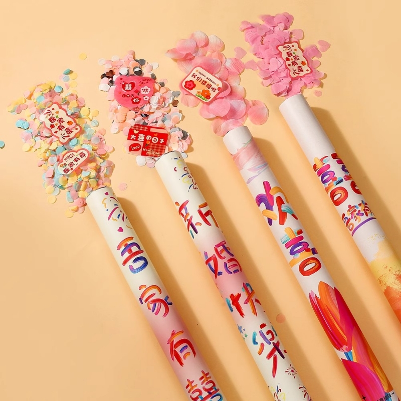 结婚礼炮礼花筒花瓣雨手持礼花弹派对专用喷花筒彩带婚庆用品大全