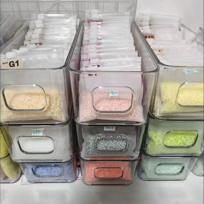 拼豆收纳袋专用收纳盒桌面零食亚克力面膜化妆品手机透明宿舍整理